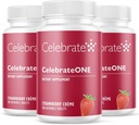 Celebrate Vitamin Celebrateone Chewables, Jern Free - En gang daglig Bariatric Multivitamin, Essential Vitamin & Minerals - Gastric bypass & Sleeve Gastrectomy Supplement - Strawberry Creme (90 tabletter)