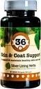 Sølv Lining urter 36 Canine Skin & Coat Support - Naturlig Herbal supplement til Fortify hunde mod miljøet - Urte hud og Coat supplement til hunde - 90 kapsler