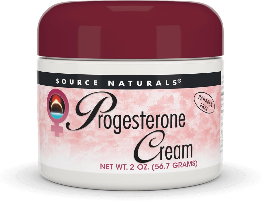 Source Naturals Progesterone Cream - kvinders sundhedsstøtte - høj renhed, Paraben Free - 2 Ounce Jar