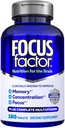 Focus Factor Brain Supplement Multivitamin Forbedre hukommelse og klarhed Boost koncentration Neuro Energy Learning Reasoning for mænd og kvinder 180 tabletter