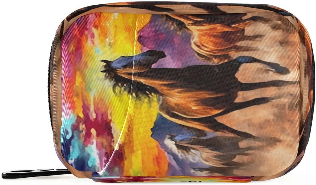 Horse Pill Organizer sag Portable Weekly Daily Pill Case Bag Organizer med lynlås til kosttilskud Medicin Rejser Familie virksomhed