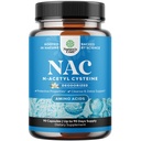 Natures Craft NAC Supplement N- Acetyl Cysteine 600mg- High Absorption NAC 600 mg Kapsler Glutathione Precursor til lever rense Detox Nyrestøtte Lung Health Immunity og Brain Supplement