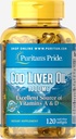 Puritans Pride Cod Liver Oil, 1000 Mg, 120 Count