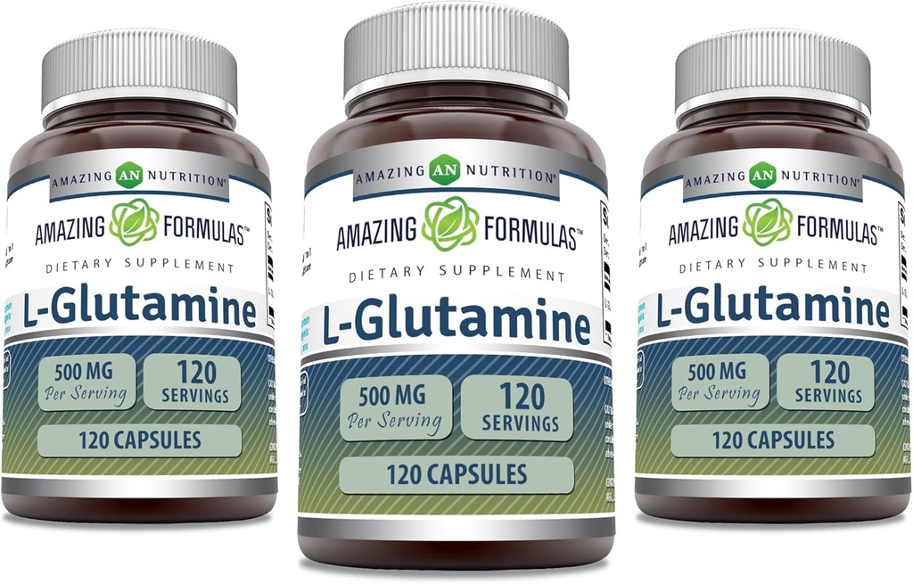 Amazing Formulas L- Glutamin 500 mg Kapsler