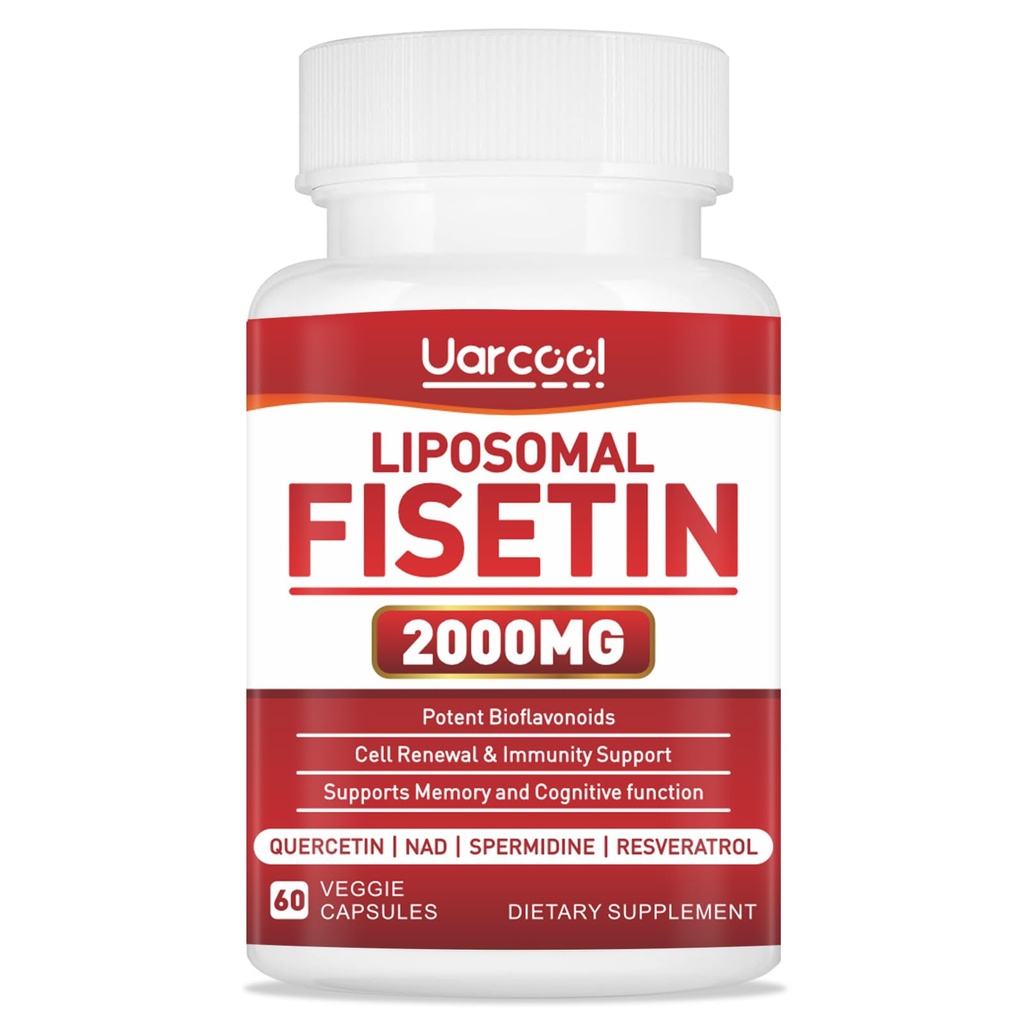 Fiskein Supplement 2000mg for sund aldring og lang levetid, hud sundhed, hjerne - soja fri, vegetar - 60 Softgels