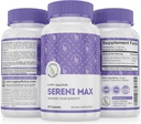 SERINATION - MAX - 5- HTP Mood Support + Calcium - Understøtter rolig & fredelig tilstand af sind - Boost Serotonin, 5HTP 200mg for stress management & dvalestøtte kosttilskud - 60 kapsler