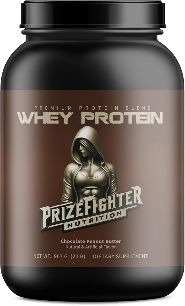 Best Whey Protein (2 lb) Chocolate Peanut Butter Whey. with Digestive Enzymes for Absorption. 25g Protein Helps with Muscle Building and Recovery. Made in The USA