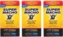 Super Macho Kosttilskud med høj potens Zink & 7 B Vitaminer, Ingen konserveringsmidler, Sukker eller Koffein, Lavet i USA, 50 Softgels (3 Pack)