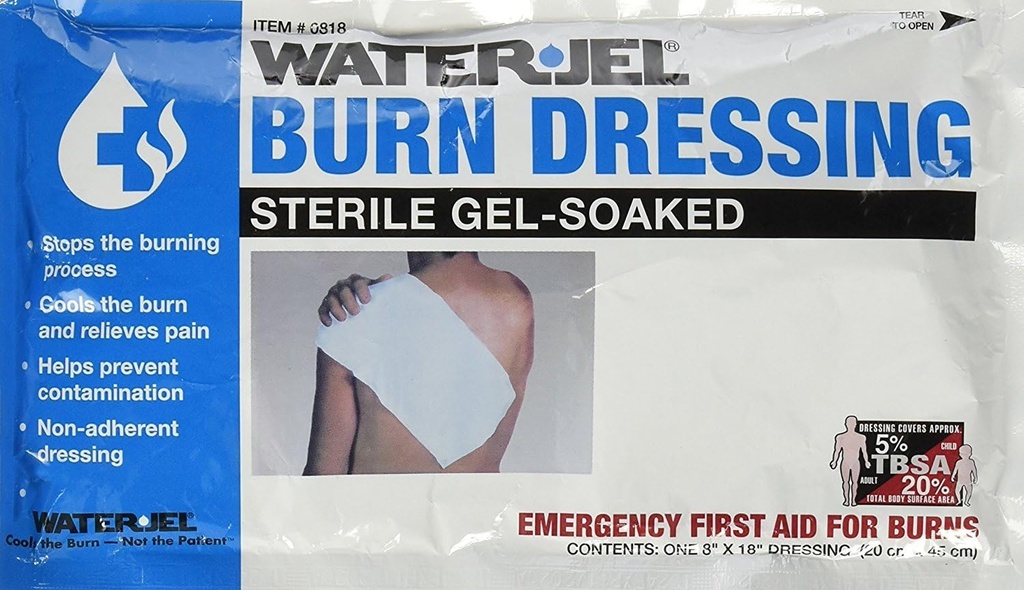 Vand Jel Emergency Burn Dressing, 8 "x 18"