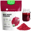 Kate Naturals Organic Beet Root Powder for Smoothies, Baking & Juice. Raw Beetroot Superfood & Natural Red Food Coloring (8oz, Non-GMO, Earthy Flavor)
