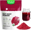 Kate Naturals Organic Beet Root Powder til Smoothies, Bagning & Juice. Rå rødbeder Superfood & Natural Red Food Farvelægning (8oz, non-GMO, Earthy Flavor)