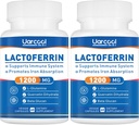 Lactoferrin Supplement 1200mg for sund immunsupport- Gluten- Free, Vegetarian - 60 Softgels (2 flasker)