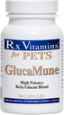 Rx Vitaminer GlucaMune - hund & kat immunforsvar supplement med Beta Glucan - Daglige vitaminer til indendørs katte - Hjælp i Feline & Canine Skøge Care, Gut Health - 90ct