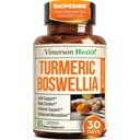 Boswellia Serrata Gurkemeje Supplement for fælles støtte & inflammation Balance - Gurkemeje Boswellia tillæg med Ginger & Black Pepper Extract for Enhanced Absorption - Non- GMO - 60 Kapsler