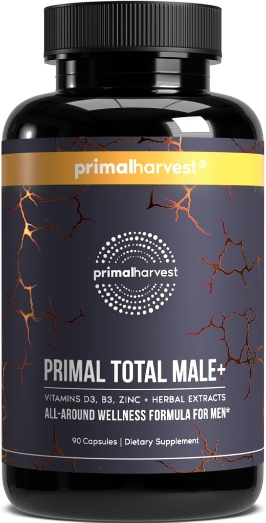 Primær høst Samlet Mand + Multivitamin til mænd med essentielle vitaminer, mineraler og planteceller støtte til energi, vitalitet, immunforsvar og ydeevne