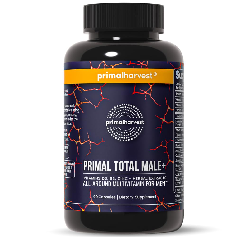 Primær høst Samlet Mand + Multivitamin til mænd med essentielle vitaminer, mineraler og planteceller støtte til energi, vitalitet, immunforsvar og ydeevne