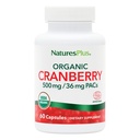 NaturePlus Organic Cranberry 500 mg - 60 kapsler - Hjælper med at fremme sund urinarisk Tract - USDA Certified Organic, Vegan, Gluten Free, Non- GMO - 30 Servere