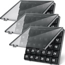 Bokon 3 Pcs Monthly Pill Organizer - 30 Day Medicine Box, 4 Weeks Storage Container, Once a Day Medication Dispenser for Travel, Black