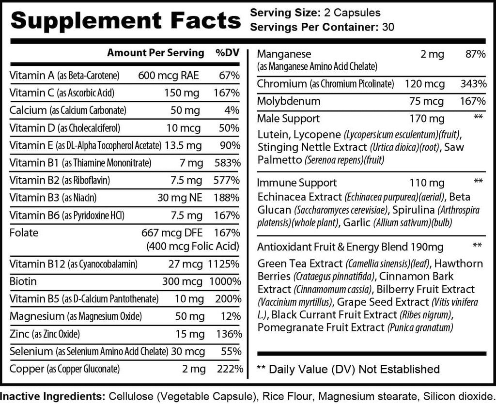 Royal, Multi- Vitamin, King 's Blend for Mænd
