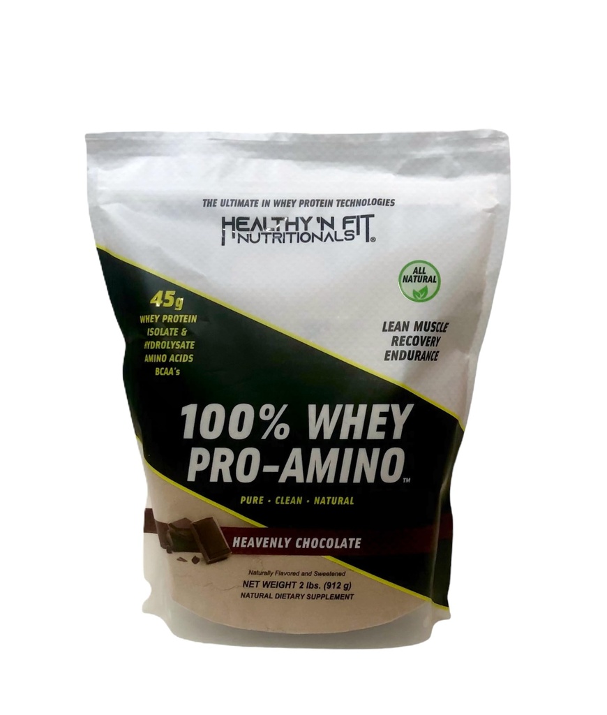 Sund 'N Fit 100% WHEY PRO- AMINO v2.0- Chokolade (2lb): 100% Whey Protein PLUS Peptider Fra Amerikas # 1 Mærke i kosttilskud, teknologi og renhed.