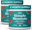 Simply Blossom Nutrition Daily Green & Superfood Powder + Collagen + Probiotika til kvinders fordøjelsesmæssige sundhed & Bloating Relief. Hjælp dit helbred Bloom - 2 måneders levering - Watermelon
