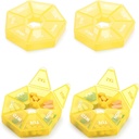 Ugentlig Pill Organizer Stor 7 dages Pill Box Organizer Daglig medicin sag for Vitamin Fish Oil Pills Kosttilskud Gigt Venlig