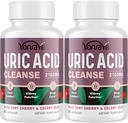 Ursyre Cleanse & Detox med Tart Cherry, Selleri frø ursyre supplement - Ursyre Niveauer, Fælles, Nyre og søvn - 90 Veggie Kapsler