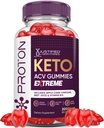 Justified Laboratories Proton Protein Keto ACV Gummies Extreme 2000MG Proton Keto Gummies Apple Cider Vinciate Formuleret med Pomegranate Beet Juice Powder B12 Vegan Non GMO 60 Gummys