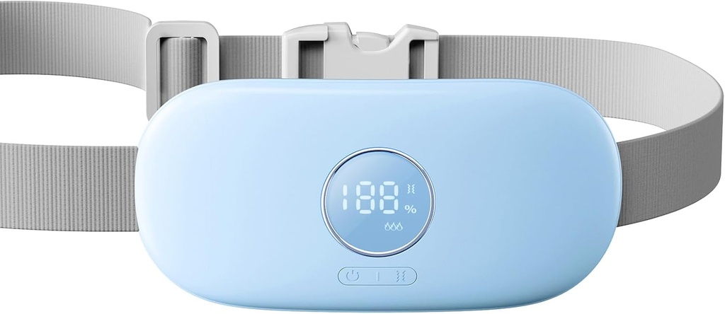 Gaiatop Bærbar opvarmning Pad for Periode Krampe, 5000mAh Genopladeligt batteri, 2H Timer, 3 Varmeniveauer og 6 Massage Modes for menstruel Relief Periode Smerte, Ryg eller Belly Cordless Belt for Kvinder Piger