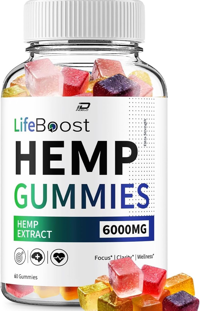 Life Boost Hamp Gummies - med Hamp Seed Extract LifeBoost Hamp Gummies Tinnitus Herbal Support, Sundhed og Wellness Support, All Natural Life Boost Hamp Gummies (1 pakke - 60 Gummies)