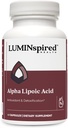 LUMINSPIRED SUNDHED Alpha lipoinsyre 600 mg CR med Biotin 500mcg for bedre absorption, 60 Vegan tabletter, understøtter antioxidant funktion, Glucose Metabolisme & sund nerve supplement, gluten fri
