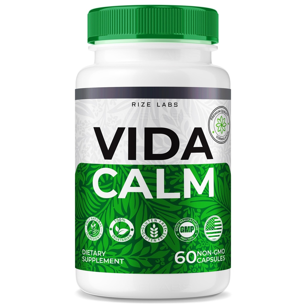 rize laboratorier - Vida Calm Advanced Formel Kapsler, Giver maksimal styrke, for Stress, Calming, Afslapning, Supplement (60 Kapsler)