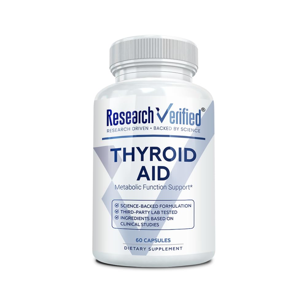Forskning Verificeret ® Thyroid Aid - Optimal thyroid funktion med jod kobber & zink - 260 mcg Selenium - 100% Pure - Vegansk Friendly - 60 kapsler - 1 måned Supply