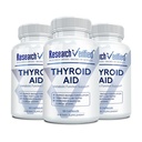 Research Verified® Thyroid Aid - Optimal Thyroid Function with Iodine Copper & Zinc - 260 mcg Selenium - 100% Pure - Vegan Friendly - 60 Capsules - 3 Month Supply