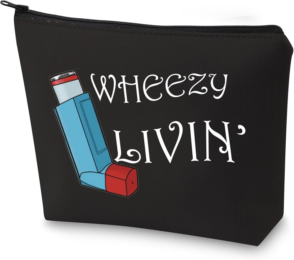 G2TUP Astma Inhalator Gave Astma Inhaler Medicine Bag Wheezy Livin 'Inhaler Pouch (Wheezy Livin')