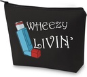 G2TUP Astma Inhalator Gave Astma Inhaler Medicine Bag Wheezy Livin 'Inhaler Pouch (Wheezy Livin')