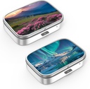 Pill Box 2 Segment Lille Pill Case, Portable for Pocket eller Purse Pill Organizer Pill Container Holder til at holde vitaminer, medicin, fiskeolie og kosttilskud (2PCS)