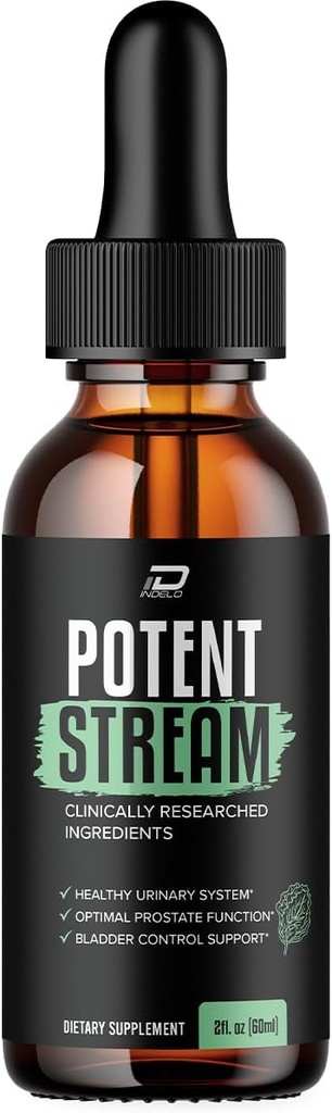 Potent Stream Drops til sundhed - Potent Stream Supplement, Maksimal Styrke Potent Streame Droppers, 2024 Ny forbedret formering, (1 måned Tilgang)