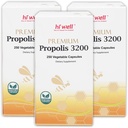 (pakke med 3) Hi Well Premium Propolis 3200 Flavonoid 96mg 250VegeCapsules