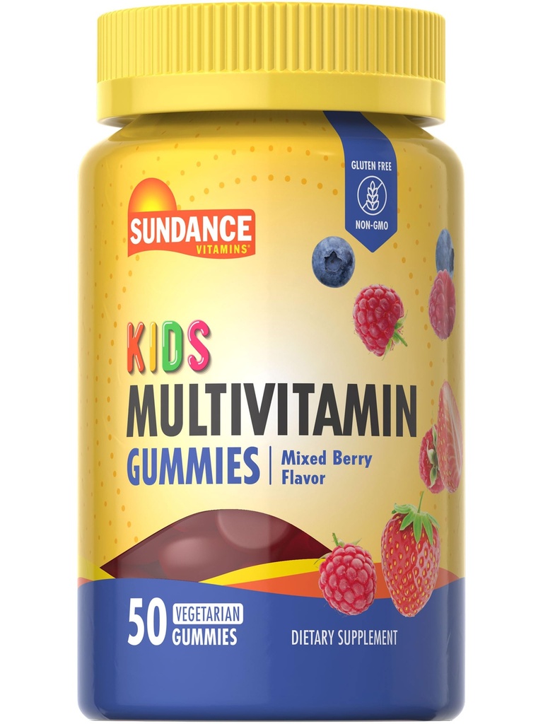 Sundance Kids Multivitamin Gummies Note 124; med Vitamin D3, C, B12, og Zink124; 50 Greve 124; Blandet Berry Flavor