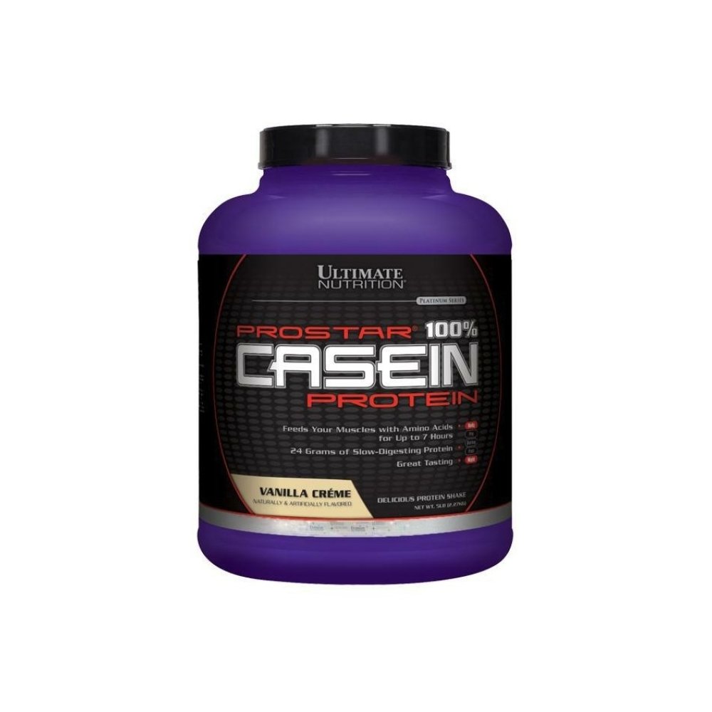 Ultimate Nutrition Prostar Micellar Casein Protein Powder 24 Grams of Protein, 9.9 Grams of EAAS, og 4.6 Grams of BCAAS- 69 Servering, Vanilla Powder, 5 Pounds