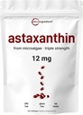 Astaxanthin 12mg, 120 Softgels, 4 Months Supply Measures 124; Premium Astaxanthin Antioxidant Kosttilskud