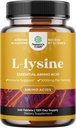Natures Craft L Lysin 1000mg per servering kosttilskud - L- lysin essentielle aminosyrer til øje sundhed Lip Care Knoglestøtte immunsystemet muskelvækst og Vegetarisk kollagen 240 tabletter