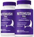 (2 Pack) Nite Hush Pro Capsules - Lås dit fulde potentiale med NiteHush Pro Formel - Premium Support for Focus, Koncentration og Balanceret Sundhed, Officielle NitePushPro piller anmeldelse (120 Kapsler)