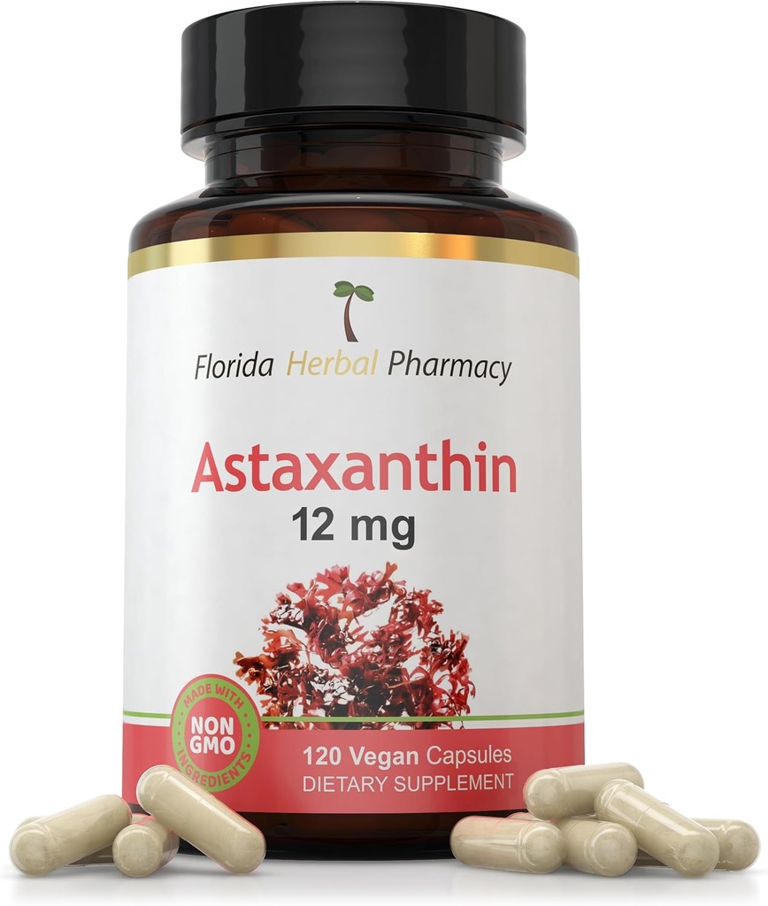 Florida Herbal Pharmacy, Astaxanthin 12 mg kapsler (120 kapsler)