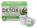 greenside Detox Herbal Tea Single Serve Cups for Everyday - Rensning og revitaliserende Body Supplements - 10 Cups (3-gram Servering / Cup)