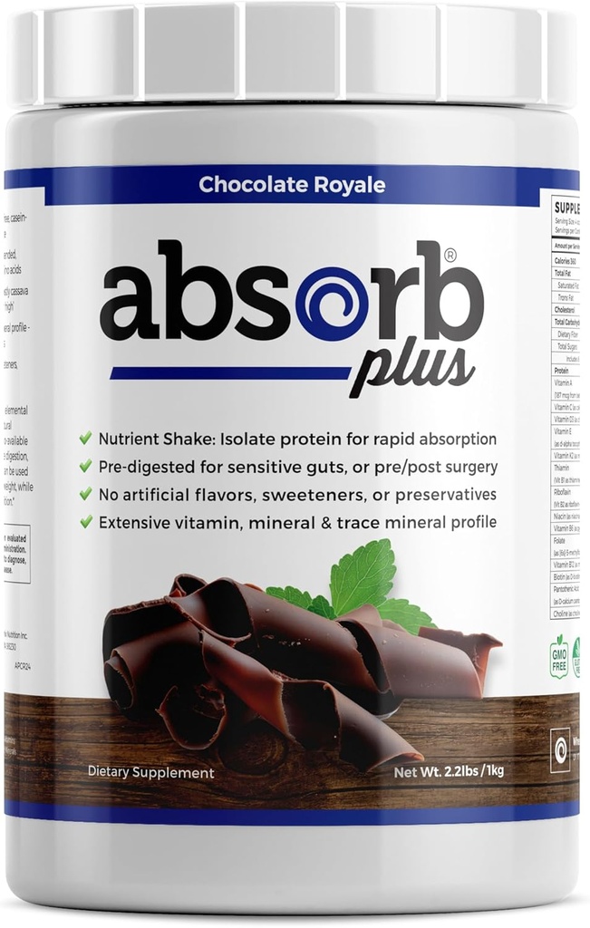 Isolere protein - Kost supplement til forbedret Gut sundhed, Ekstra ernæringsmæssig support, Non-GMO, Gluten- fri, Lactose- fri, Casein- fri (2.2 Lbs, Chokolade Royale)