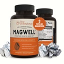Live Conscious Magwell Magnesium Zink & Vitamin D3 - Magnesium Glycinat, Malat, & Citrate - Triple supplement til kvinder & mænd - for søvn, ben, hjerte, immunforsvar - 120 Caps