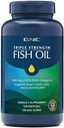 GNC Triple Strength Fish Oil, Twin Pack, 120 Softgel per flaske, understøtter hjerte, hjerne, hud, øje og fælles sundhed