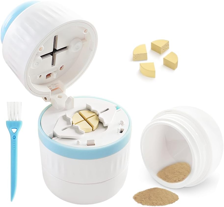 Pill Cutter - Pill Splitter med rustfrit stål klinge til skæring små piller eller store piller i halve eller kvarte, egnet til cuting vitaminer, tabletter